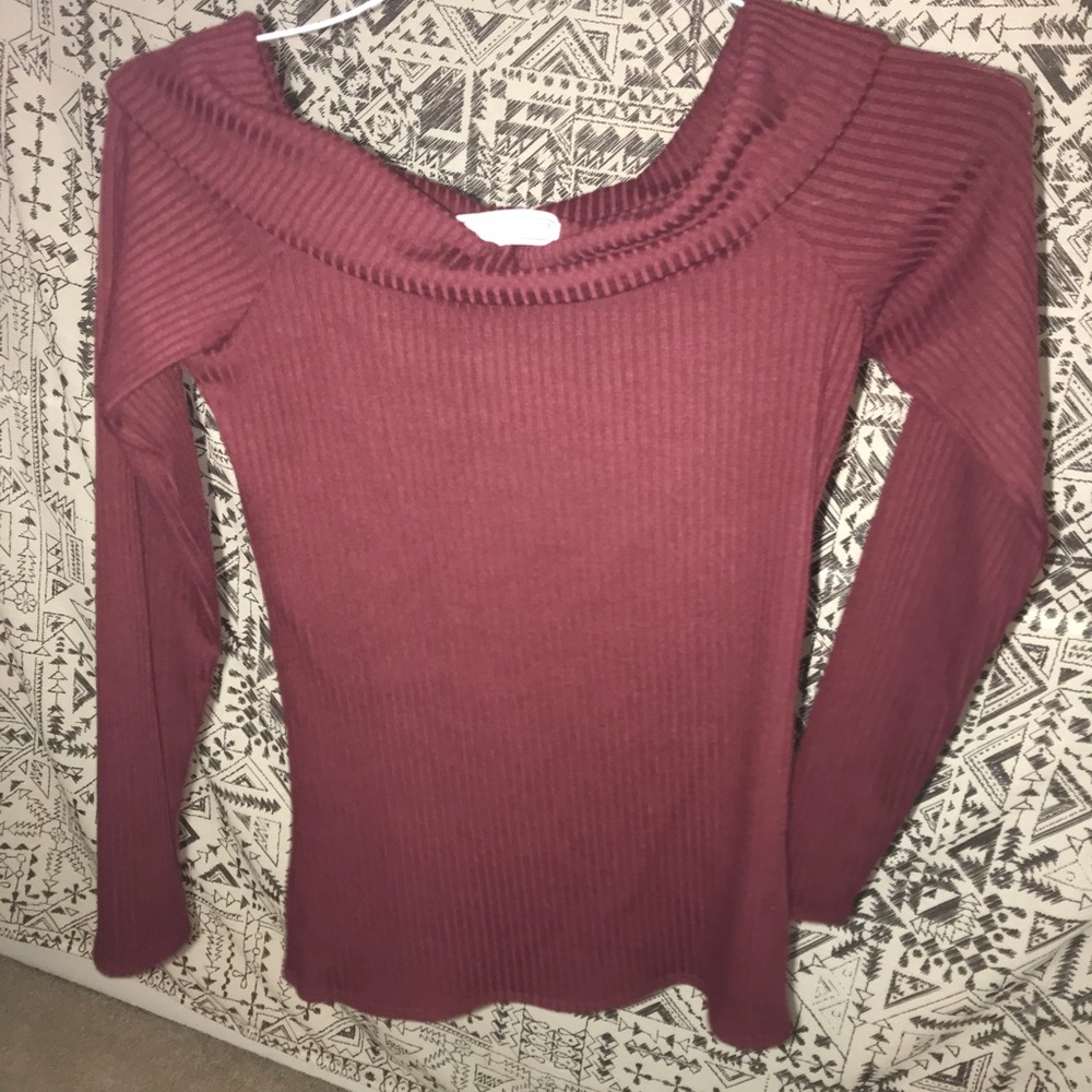 Red off the shoulder top